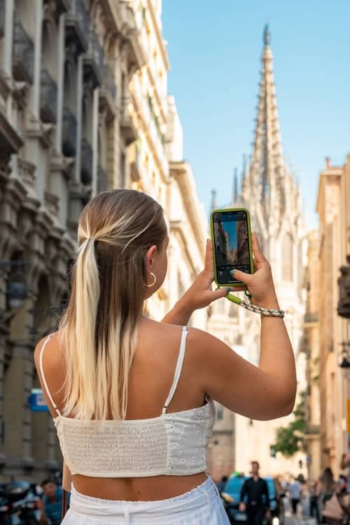Touristin in Barcelona