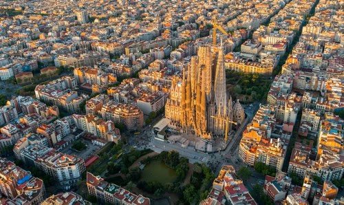 Sagrada Família aus der Luft
